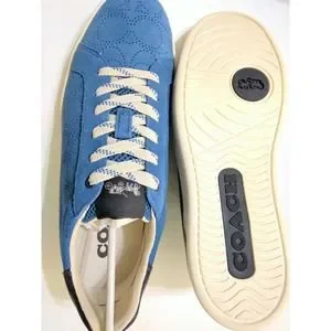 Coach | Shoes | Coach Cobalt Blue Perforated Logo Suede Clip  display picture 2